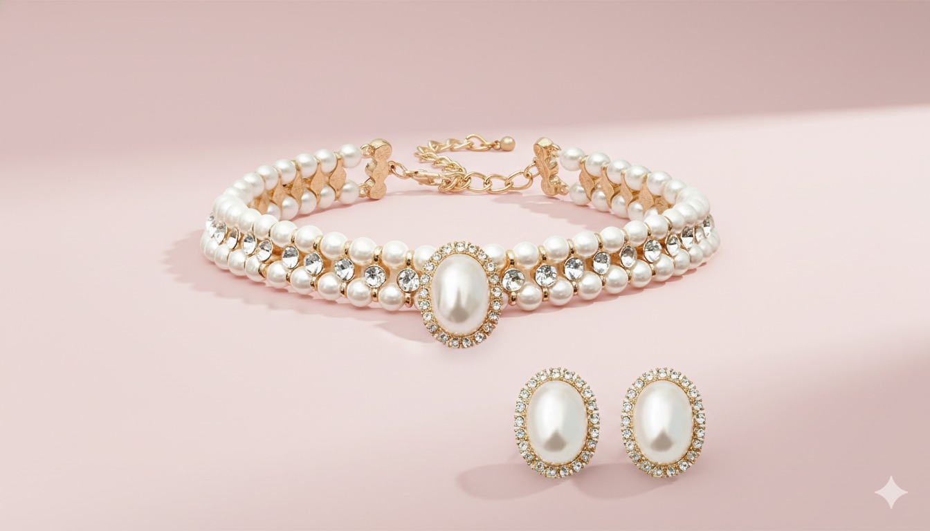 Luxury necklace plus earrings