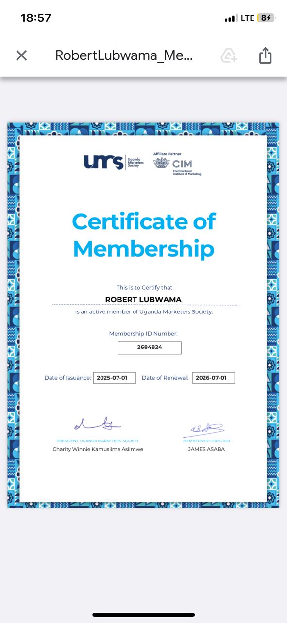 Affiliate member@ Chartered Institute of Marketing