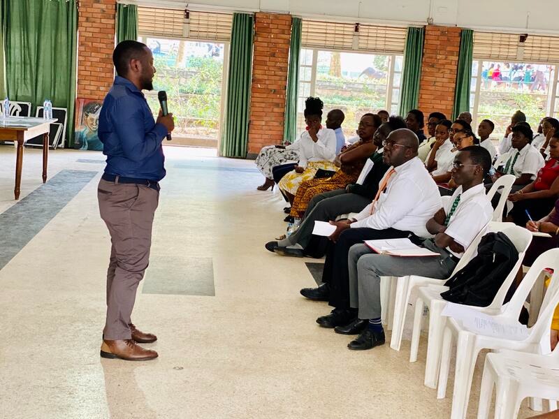 Leading a consultation session with prospective international students